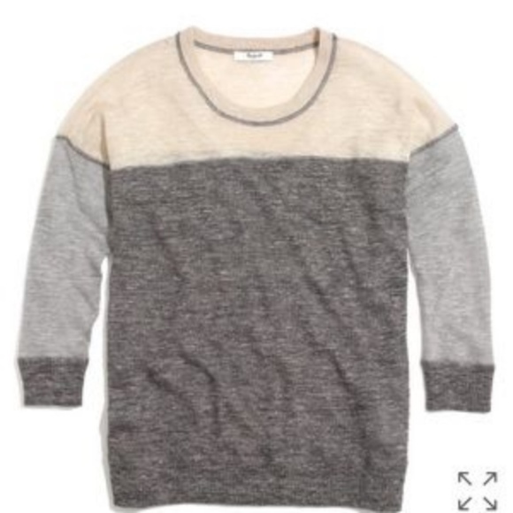 Madewell Gray Outfield Pullover in Colorblock - Picture 3 of 7